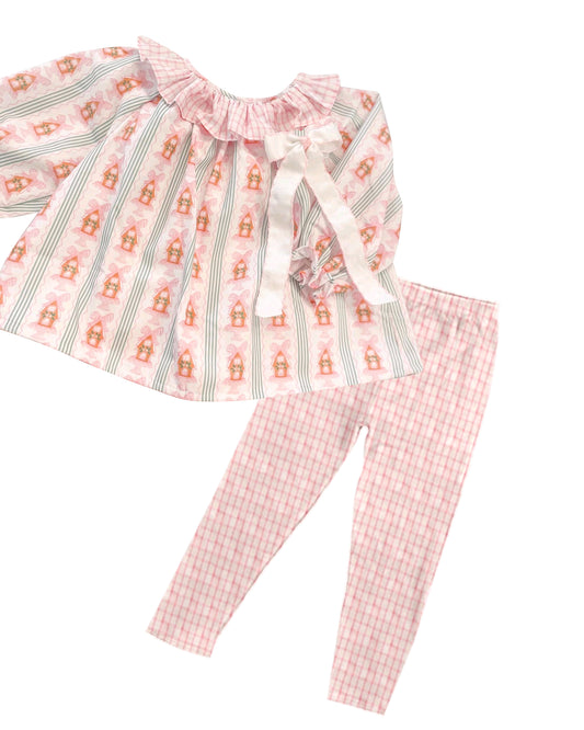 Pre-order GLP1924 baby girls long sleeves pink Christmas outfits ( Deadline September 23 )