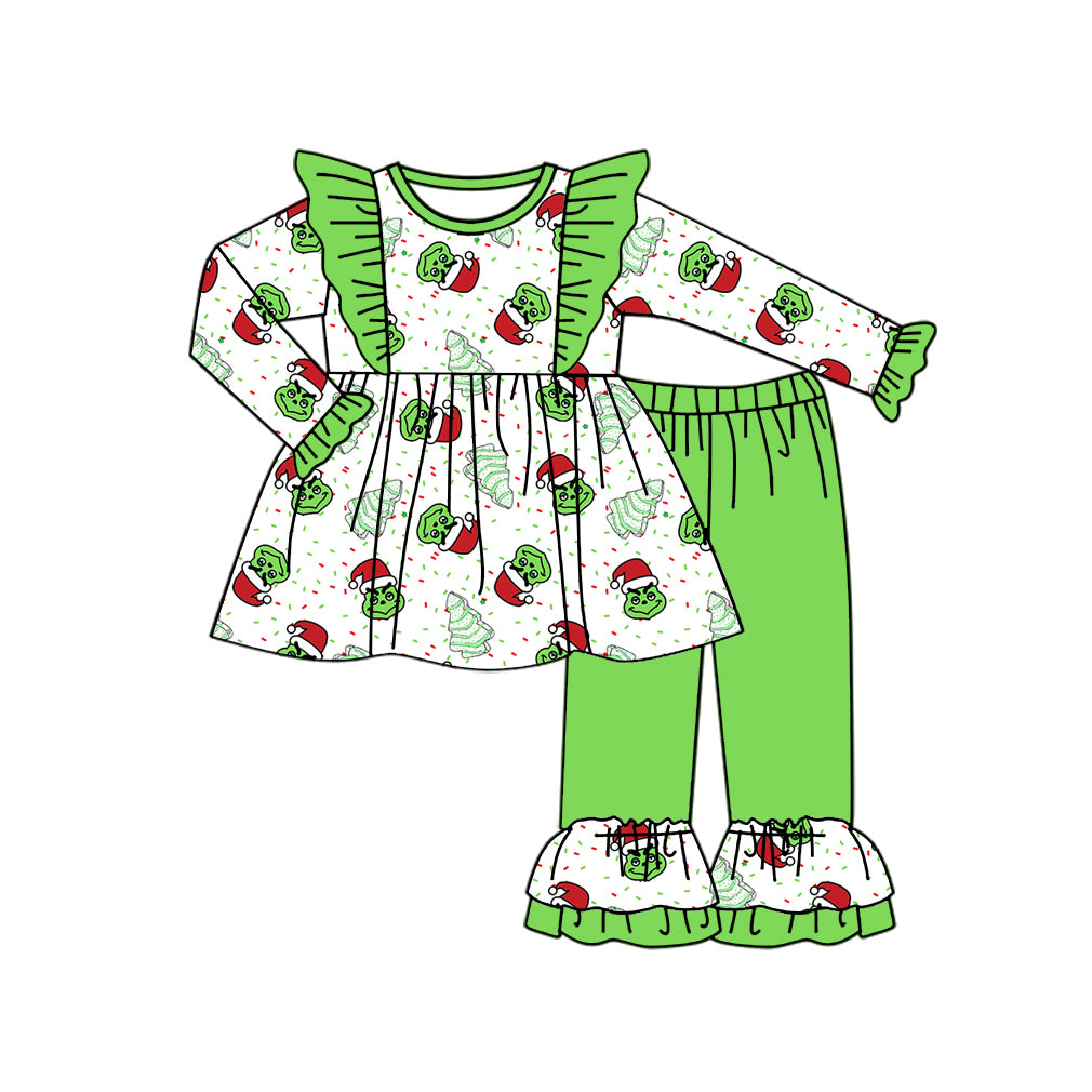 Pre-order GLP1933 baby girls long sleeves Christmas outfits ( Deadline September 24 )