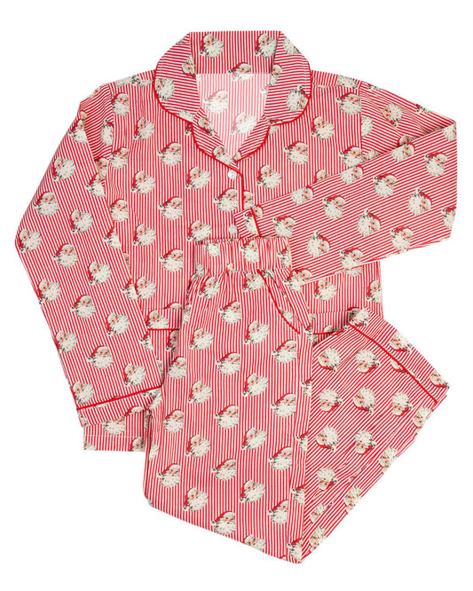 Pre-order GLP1937 baby girls long sleeves Christmas santa pajamas ( Deadline September 24 )