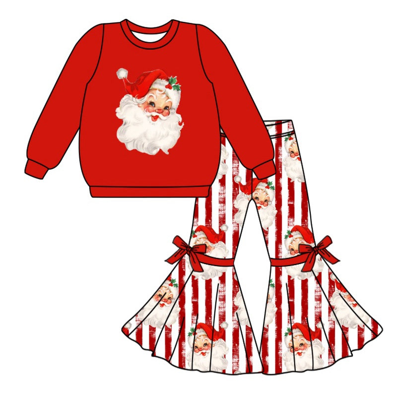 Pre-order GLP1946 baby girls long sleeves Christmas outfits ( Deadline September 25 )