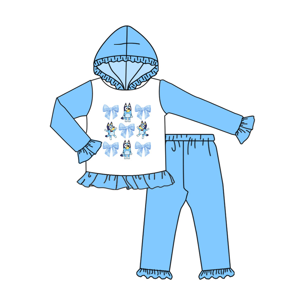 Pre-order GLP1949 baby girls long sleeves cartoon blue hoodies ( Deadline September 26 )