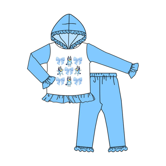 Pre-order GLP1949 baby girls long sleeves cartoon blue hoodies ( Deadline September 26 )