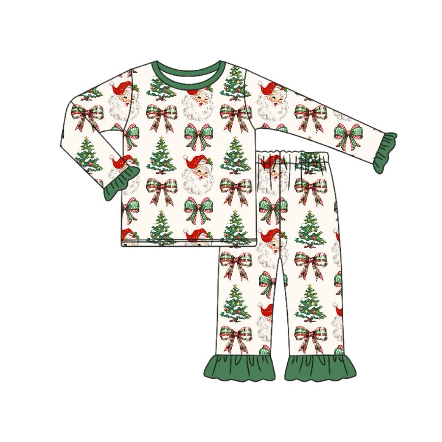 Pre-order GLP1960 baby girls long sleeves Christmas pajamas ( Deadline September 29 )