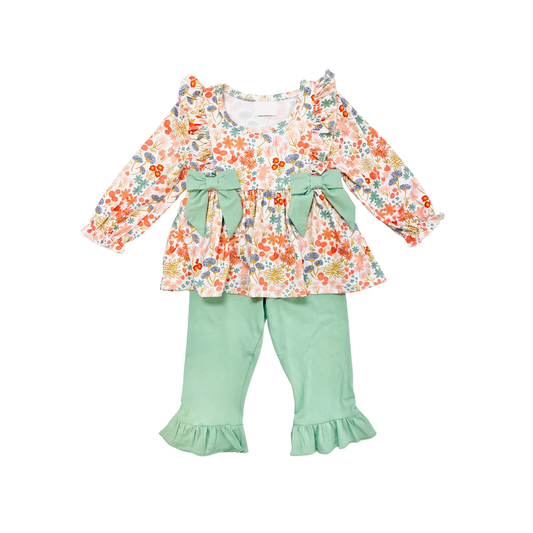 Pre-order GLP1967 baby girls long sleeves floral outfits ( Deadline September 29 )