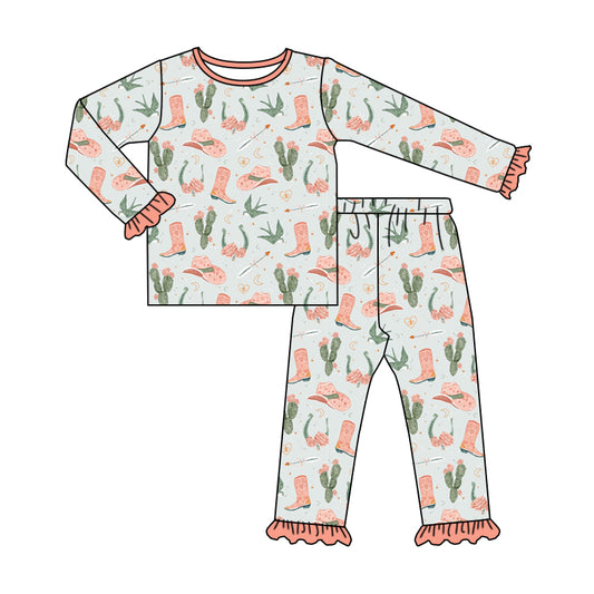 Pre-order GLP1968 baby girls long sleeves boots pajamas ( Deadline September 29 )