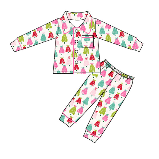 Pre-order GLP1995 Girls Christmas tree pajamas ( Deadline Oct.2 )