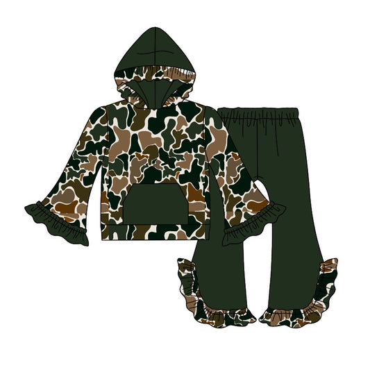 Pre-order GLP2031 Girls army green camo hoodies ( Deadline Oct.8 )