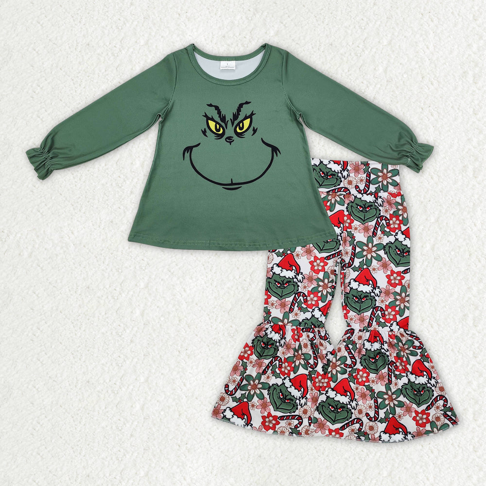 GLP2208 baby girls Christmas green outfits