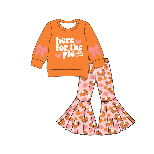 Pre-order GLP2707 baby girls  Hrer for the pie orange outfits ( Deadline Sep.4）