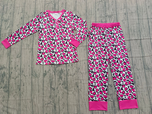 Pre-order GLP2826 adult leopard rose long sleeve pajamas