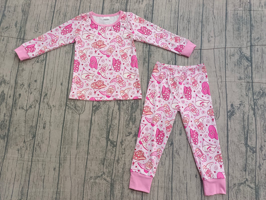 Pre-order GLP3085 baby girls boot long sleeves pink pajamas