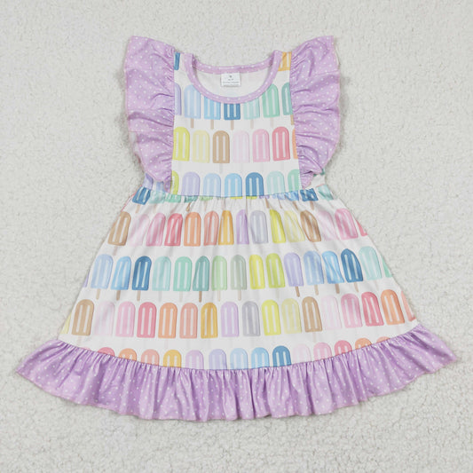 5.5 GSD0293 Girls Purple Floral Dress