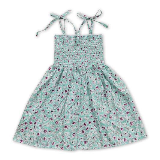 5.5 GSD0370 Girls Green Flower Slip Dress