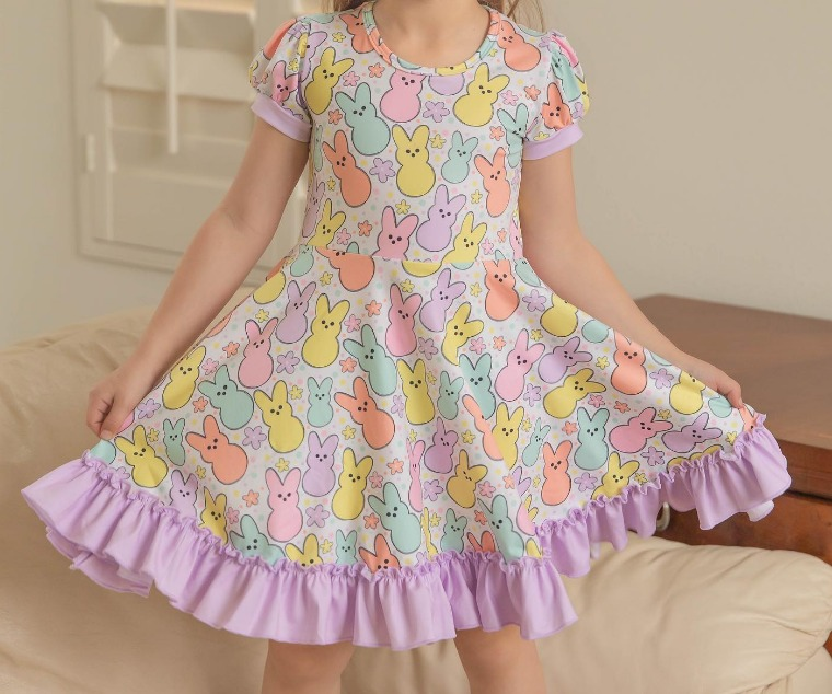 GSD0705 Girls Easter Bunny Dress