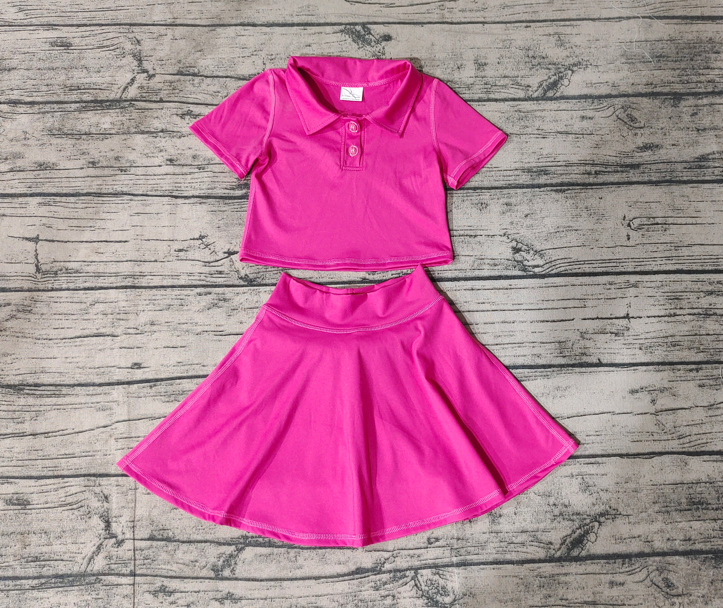 Pre-order GSD1391 baby girls hot pink yoga dress