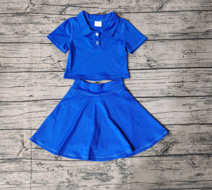 Pre-order GSD1396 baby girls blue yoga dress