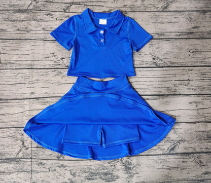 Pre-order GSD1396 baby girls blue yoga dress