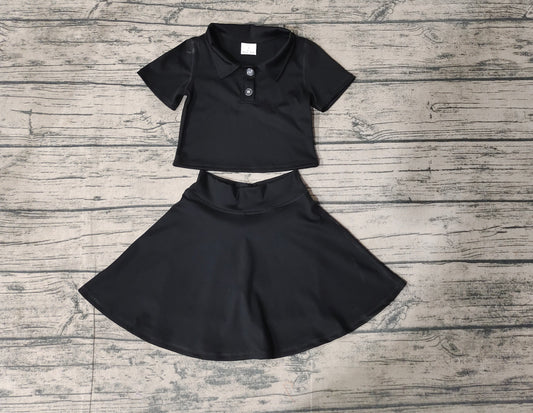 Pre-order GSD1397 baby girls black yoga dress