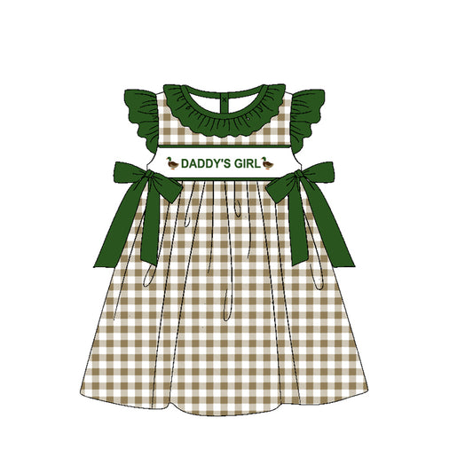 Pre-order GSD1609 baby Girls daddy‘s girl flying sleeve bow Dress（Deadline Dec.10）