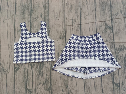 Pre-order GSD2858 girls black sleeveless skirt outfits yoga