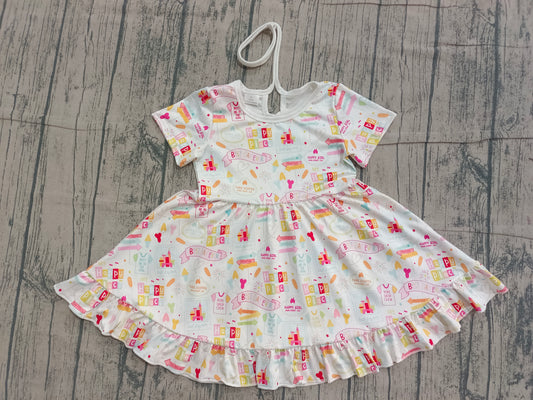 Pre-order GSD2873 Baby Girls Happy Place short sleeve dress