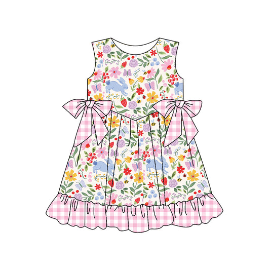 12.9 Pre-order GSD3405 Baby girls Easter flower bow sleeveless dress
