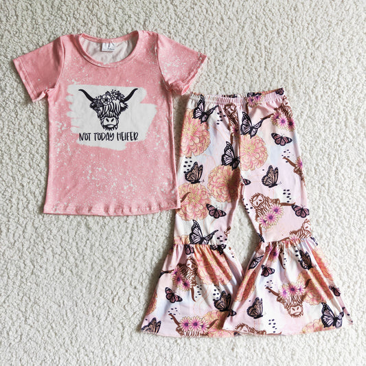 GSPO0082 Girls pink Outfits Short Sleeves