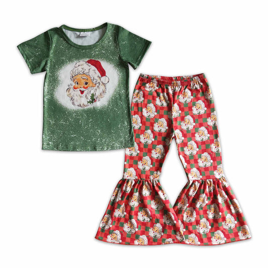 5.5 GSPO0182 Girls Christmas Santa Outfits Short Sleeves
