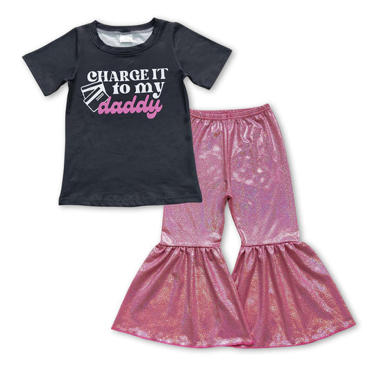 Girls Charge Daddy Outfits Satin Pants