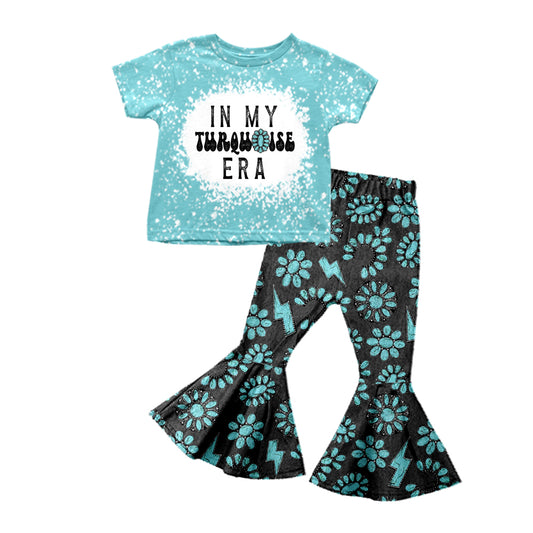 Pre-order GSPO1710 baby Girls turquoise outfits ( Deadline Sept. 10 )