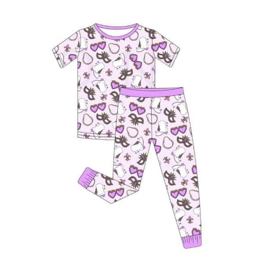 Pre-order GSPO1725 baby Girls Mardi Gras outfits ( Deadline Oct.14 )