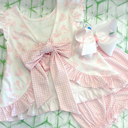 GSSO0748 Girls Pink Beach Outfits