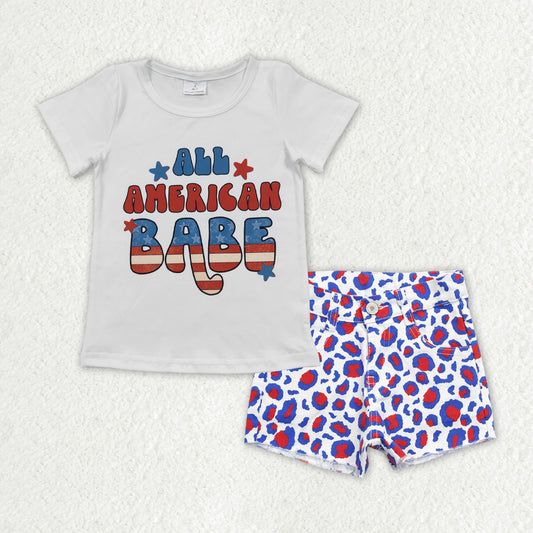 Girls American Babe Outfits Denim Shorts