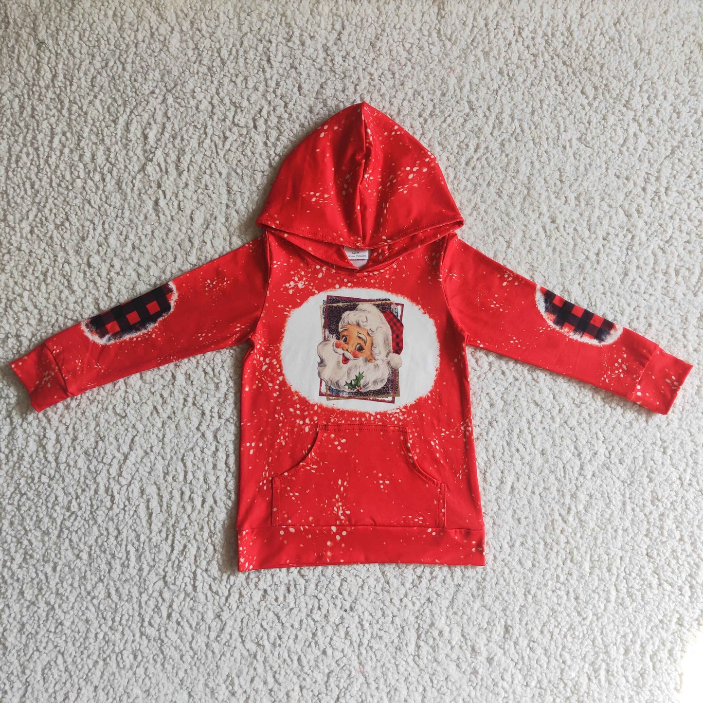 BT0052 Boys Christmas Red Pullover Top