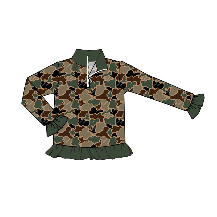 Pre-order GT0671 long sleeve mallard duck camo girl pullover