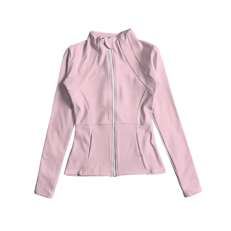 Pre-order GT0683 baby girls pink yoga zipper coat