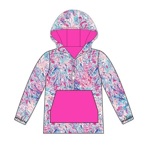 Pre-order GT0745 baby girls floral hooded coat ( Deadline Sept.16 )