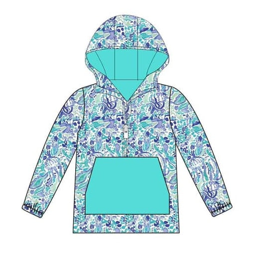 Pre-order GT0746 baby girls floral hooded coat ( Deadline Sept.16 )