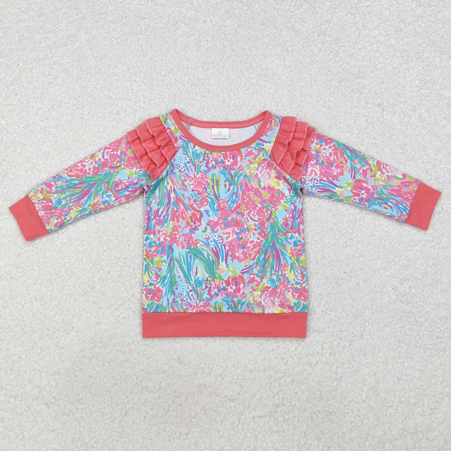 GT0766 Girls floral long sleeves top ( Deadline Sept 23 )