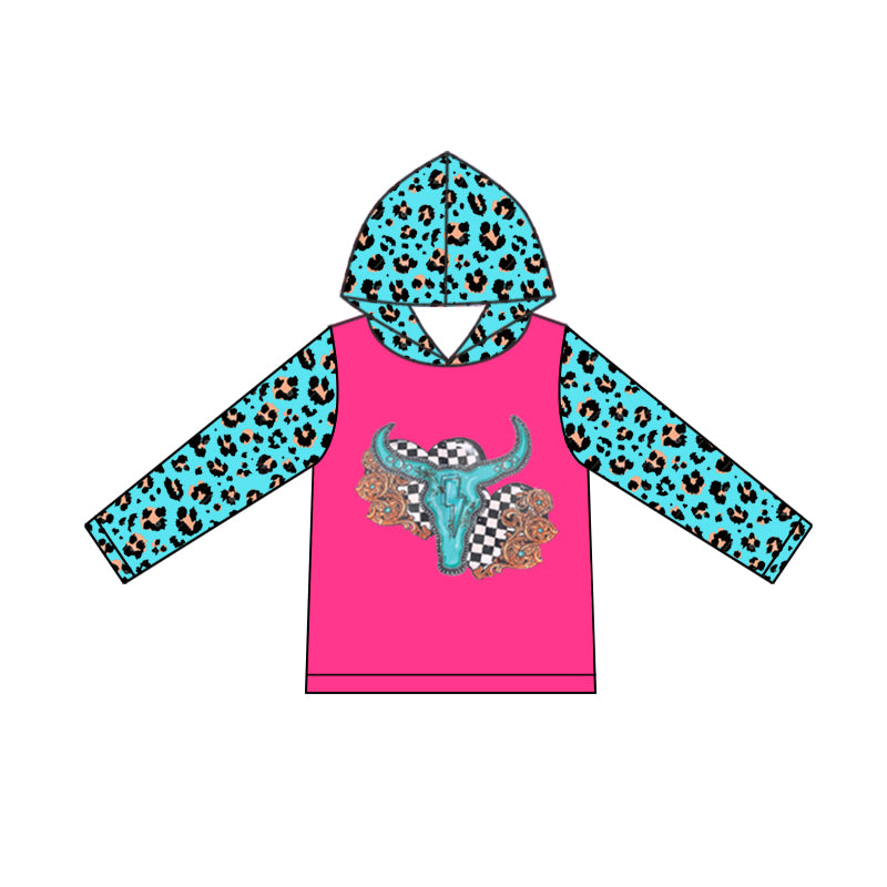 Pre-order GT0776 Girls western cow hoodies ( Deadline Oct.1 )