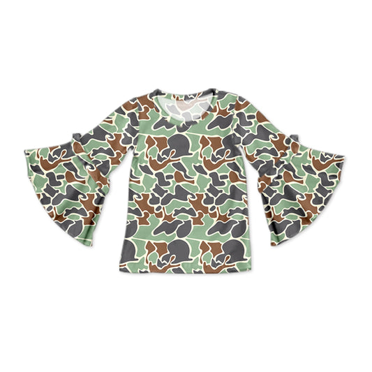 Pre-order GT0790 baby girls camo long sleeves top ( Deadline Oct.7 )