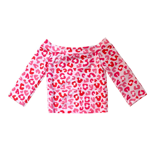 Pre-order GT0795 baby girls leopard long sleeves top ( Deadline Oct.7 )