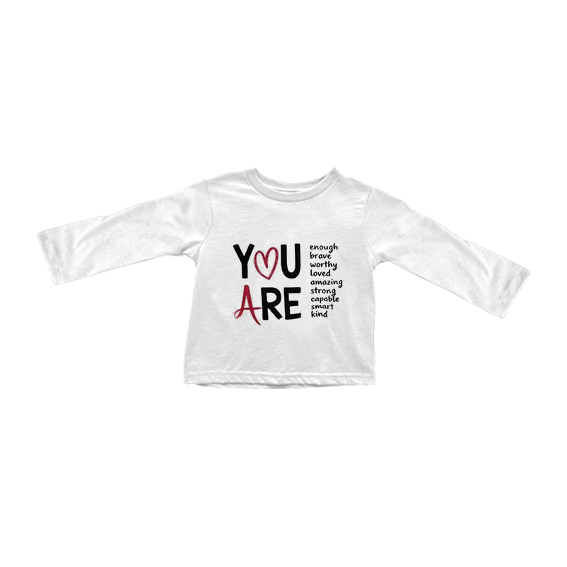 12.1 Pre-order GT1540 baby girls YOU ARE long sleeve top
