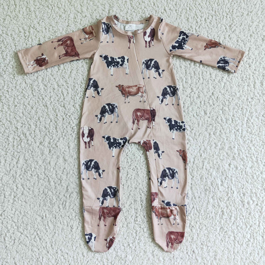 LR0073 Boys Rompers cow Long Sleeves