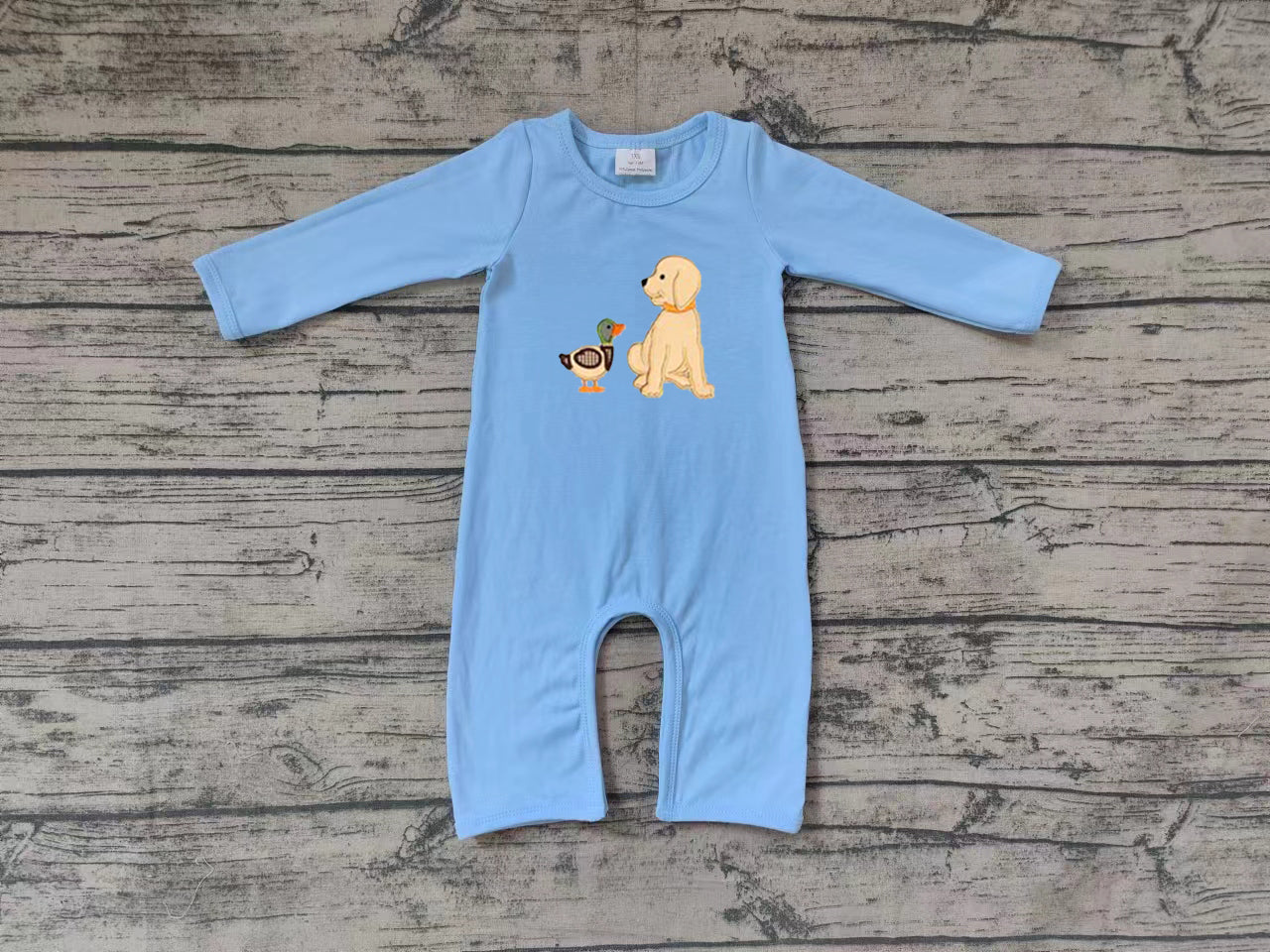 Pre-order LR0994 Baby boys dog romper embroidery