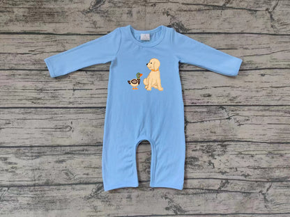 Pre-order LR0994 Baby boys dog romper embroidery