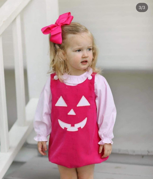 LR1171 Baby girls Halloween romper embroidery 2pcs