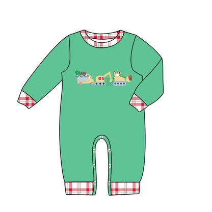 Pre-order LR1235 Baby boys Christmas dig romper