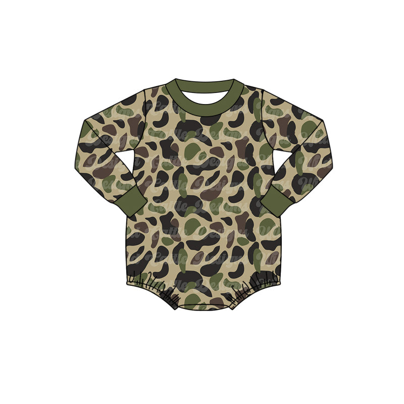 Pre-order LR1550 Baby boys army green camo romper ( Deadline August 14 )