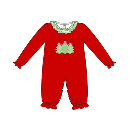 Pre-order LR1560 Baby girls Christmas tree romper